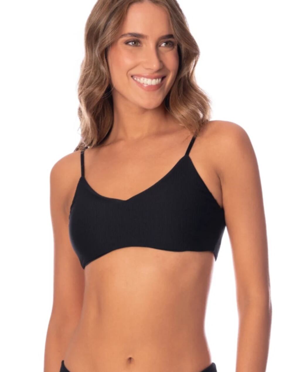 MAAJI Women's Praia Classic Bralette Bikini Top Large Jade Black Reversible NWT